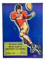 Notre Dame vs Southern California December 7 1940 Official Game Program - £85.26 GBP