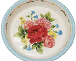 Pioneer Woman ~ Sweet Rose Pattern ~ 9.5&quot; Stoneware ~ Pie Plate ~ Dotted... - £29.41 GBP