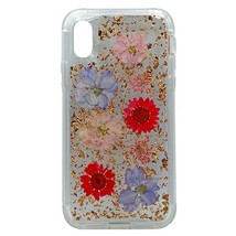 for iPhone X/Xs Pressed Real Dried Flower Case ROSE GOLD - £6.70 GBP