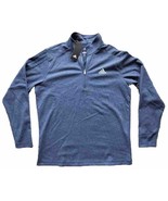 adidas Mens Golf 1/4 Zip Long Sleeve Knit Pullover Blue Top Size Large C... - $32.71