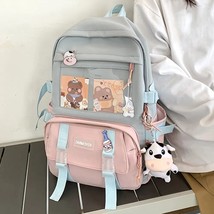 Kawaii School Backpack Nylon Women&#39;s Backpack Cute Laptop Knapsack with Giveaway - £115.64 GBP