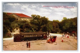 Street Car at Entrance to Lincoln Park Chicago IL Illinois UNP DB Postcard P22 - £3.86 GBP