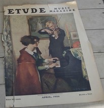 Nice Vintage 1924 Etude Music Magazine Cover, GREAT PRINT - £1.57 GBP