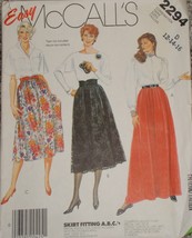 Vintage Mc Call&#39;s 2294 Long Lined Skirt For Border Lace &amp; Eyelet Size 12-14 Uncut - £7.84 GBP