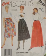 Vintage McCall&#39;s 2294 LONG LINED SKIRT for BORDER LACE &amp; EYELET Size 12-... - £7.86 GBP