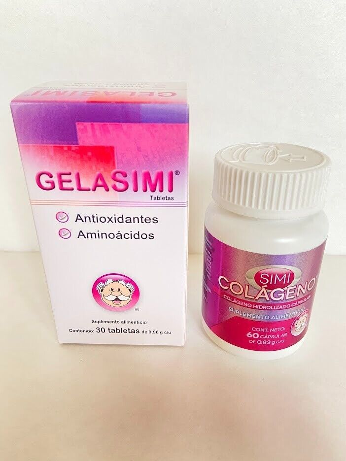 2x GELASIMI 30 TABS plus COLLAGEN 60 CAPS HELPS with HAIR LOSS STRENGTHENS NAILS