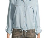 No Boundaries ~ Utility ~ Junior&#39;s Small (3-5) ~ Blue ~ Button Up Blouse - £17.55 GBP