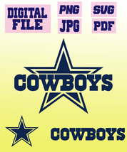 svg/png/pdf/jpg Cowboys star sport American football cut file Cricut dow... - $2.99