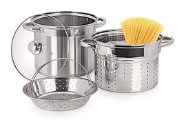 Stainless Steel Multi Purpose Steamer Set with Glass Lid Momo Maker 4.7Ltrs - £52.30 GBP