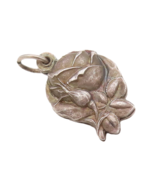 925 Sterling Silver Vintage Pendant Antique Rose Carved Locket (OPENS)  ... - $79.14 CAD