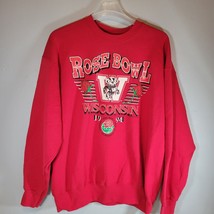Wisconsin Badgers Sweatshirt Vintage Mens 2XL Rose Bowl Red 1994 Pro Spirit - £27.14 GBP