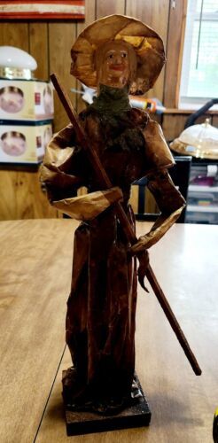 VINTAGE PAPER MACHE DOLL FIGURINE MEXICAN HANDMADE 14 inch Item image 2
