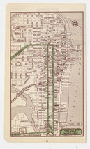 1951 Original Vintage Map Of Atlantic City New Jersey Downtown Business Center - £17.94 GBP