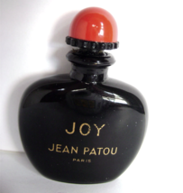 Vintage Joy Jean Patou Black Glass Red top Miniature Perfume Bottle Empty - £15.27 GBP