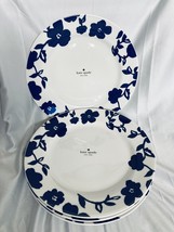 New S/4 KATE SPADE Primrose Drive Floral Cobalt Blue Navy Dinner Plates 11.5&quot; - £103.68 GBP