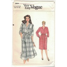 Very Easy Vogue 8634 Button Front Shirt &amp; Skirt Pattern Misses Size 14 16 18 UC - £10.54 GBP