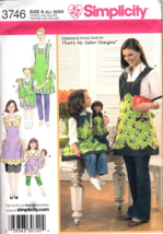 Simplicity 3746 Misses, Girls and 18 inch Doll Aprons OS Uncut Sewing Pattern - £9.74 GBP