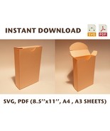 Playing card box template, card box, tuck box, card deck box, poker card... - $1.49