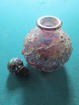 Perfum Bottle, Crackle Decor Glass, Purple/Red, 4 1/2 X 3&quot; Diam[*A4-Perfum] - $38.60