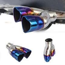 Burnt Heart Shape Car Exhaust Muffler Tip Pipe 63mm 2.5‘’Inlet 205mm 8.0‘’ Long - £35.76 GBP