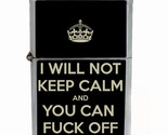I Will Not Keep Calm Rs1 Flip Top Dual Torch Lighter Wind Resistant - $16.78