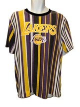 Los Angeles Lakers Multicolor Horizontal Striped Lebron James 23 T-Shirt Logo XL - $5.90