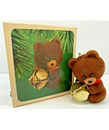 Hallmark Keepsake Christmas Ornament Jingling Teddy 1982 Bear Bell Box - €10,11 EUR