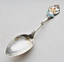 VINTAGE 925 STERLING SILVER CANADA ENAMEL PLATED SOUVENIR COLLECTIBLE SPOON - $845.29 MXN