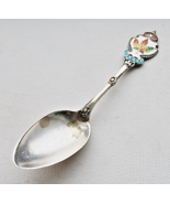 VINTAGE 925 STERLING SILVER CANADA ENAMEL PLATED SOUVENIR COLLECTIBLE SPOON - $845.29 MXN