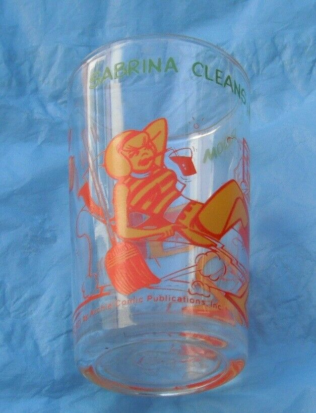 Primary image for Sabrina Juice Glass with Reggie on bottom...circa 1971...old dr