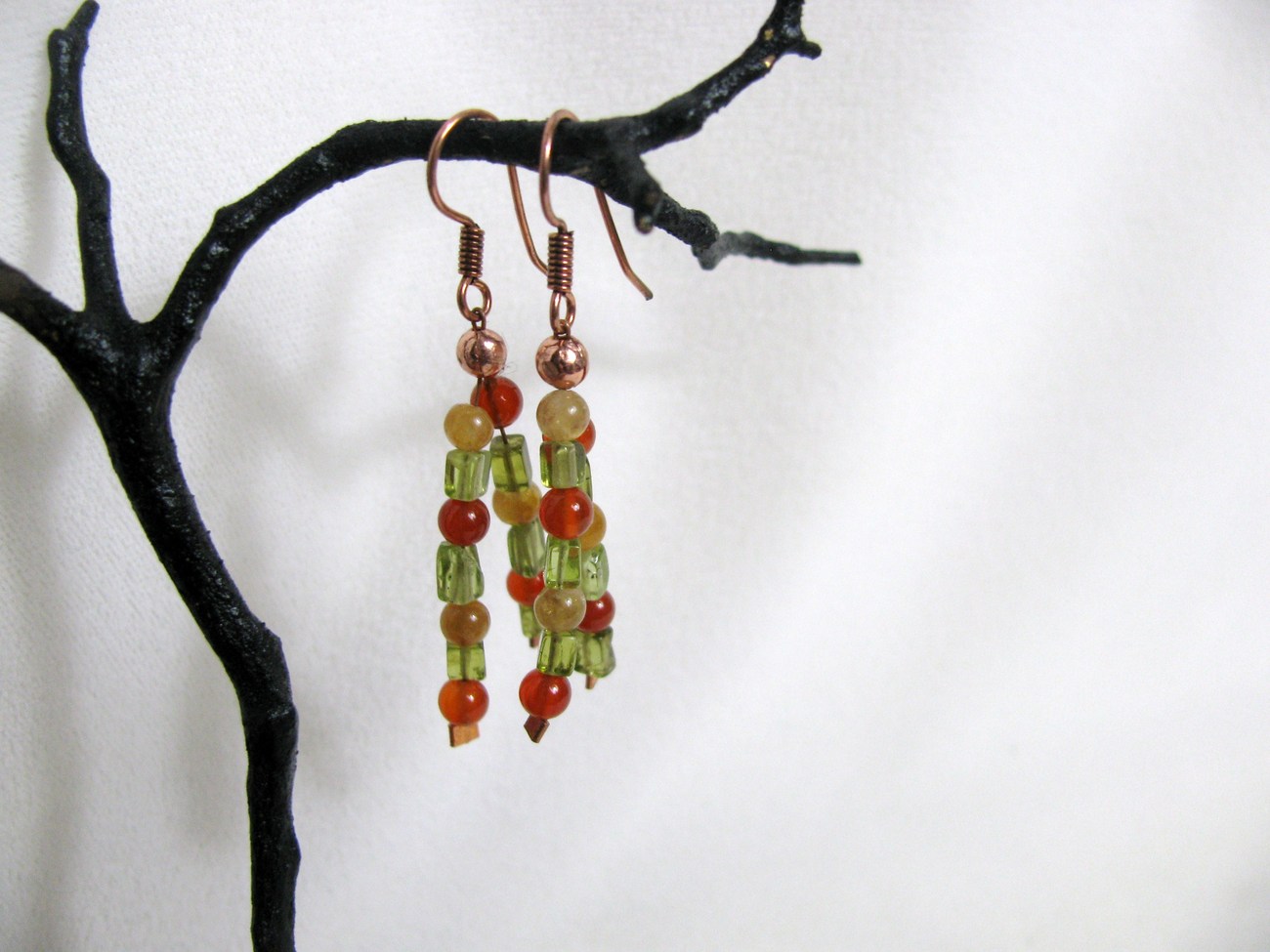 Primary image for Mixed Gemstone Earrings RKM179 RKMixables Copper Collection