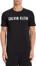 Calvin Klein Mens Black Power Lounge Logo Graphic Tee T-Shirt, Large L 8... - £23.34 GBP