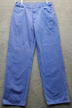 Polo Ralph Lauren Jeans Mens Size 35X34 Blue High Rise Straight Leg Flat Front - £17.22 GBP