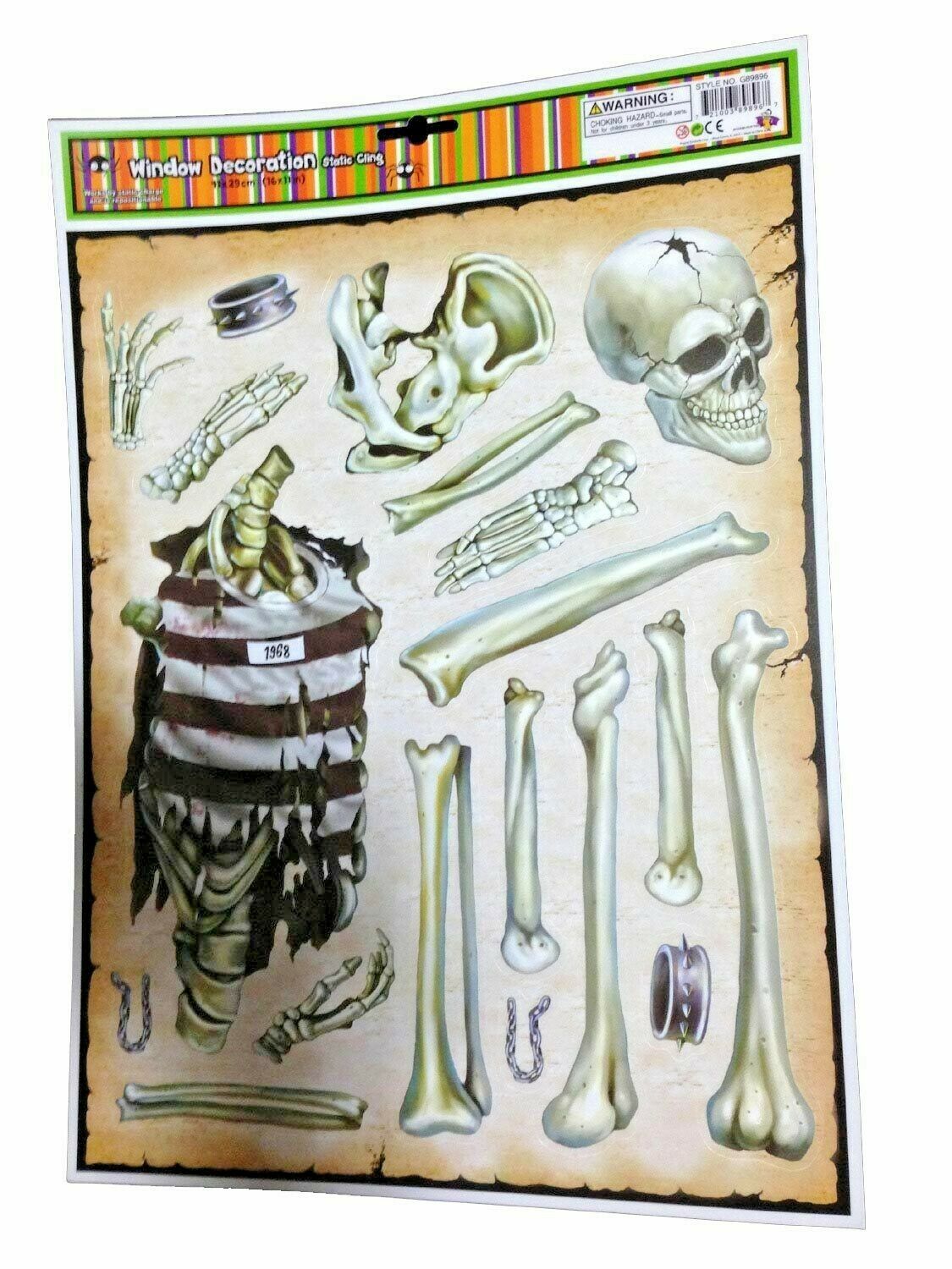 Haunted House Horror Props CREEPY DECAL CLINGS Halloween Decorations-SKU... - $3.77