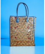 Vintage Paul Frank Tote Bag Julius Monkey Face Head Clear Vinyl Blue Han... - €37,55 EUR