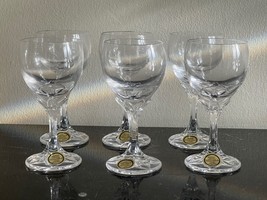 Vintage Villeroy and Boch Tulipe Clear Pattern Set of 6 Sherry Glasses - £116.54 GBP