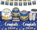 2024 Graduation Party Decorations, Blue Graduation Party Supplies Dispos... - £18.51 GBP