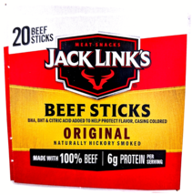 Jack Link's Beef Sticks Original Hickory Smoked Snacks 18.4 Ounce Box EX... - $30.68
