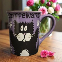Lorrie Veasey Mug Cat Our Name Is Mud 16 Oz Kitty Coffee Tea Cup Decatffeinated - £17.06 GBP