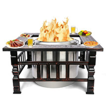 Wood Burning, Powder-Coated Steel Surround Tabletop - £249.75 GBP