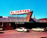 El Capitan Gambling Hall Saloon Hawthorne NV 1950s Cars UNP Chrome Postc... - $8.87