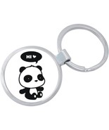 Hi Panda Cute Keychain - Includes 1.25 Inch Loop for Keys or Backpack - $13.74