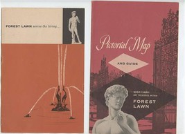 Forest Lawn Memorial Park Booklet Pictorial Map Guide 1955 Glendale California  - £30.07 GBP