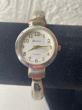 Geneva Platinum Ladies Silver Tone Watch -FOR PARTS/REPAIR, NEEDS BACK &amp;... - $5.45