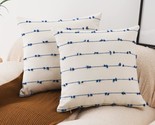Nini All Decorative Throw Pillow Covers Pack Of 2, Blue 18X18 Inch, Outd... - £26.25 GBP