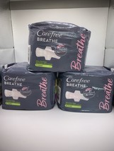 3 Pack Carefree Breathe Ultra Thin Pads Super Absorbency, 14 Count Each 42 Total - £29.22 GBP