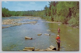 1967 East Outlet Of Moosehead Lake Fly Fishing Greenville ME Vintage Postcard - $6.90