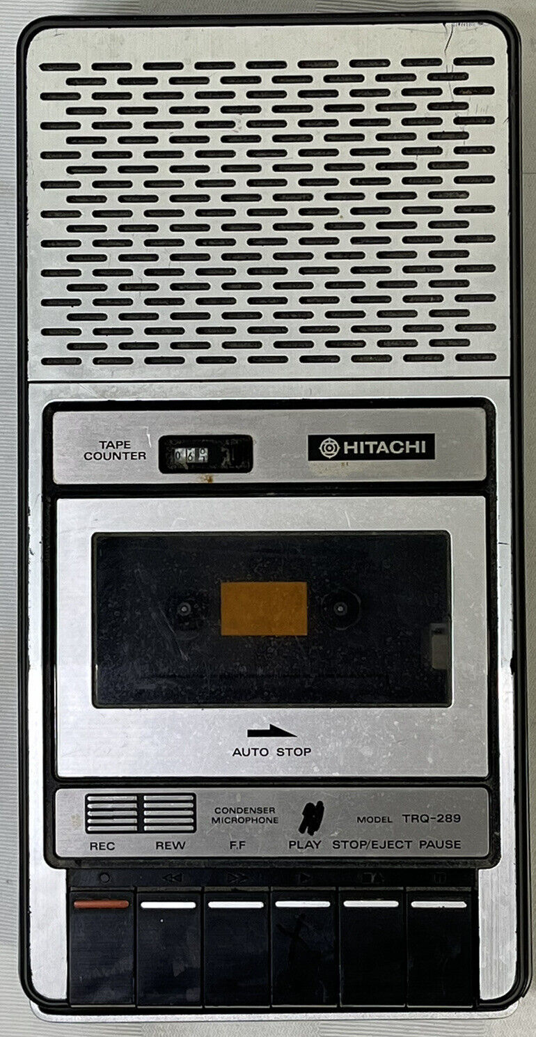 Vintage Hitachi Portable Top Loading Cassette Recorder Tape Player (TRQ-289) - £27.15 GBP