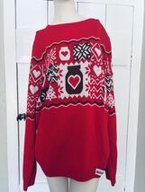 NUTELLA Ugly Christmas Sweater Collectible Limited Edition Unisex Hearts... - $39.88