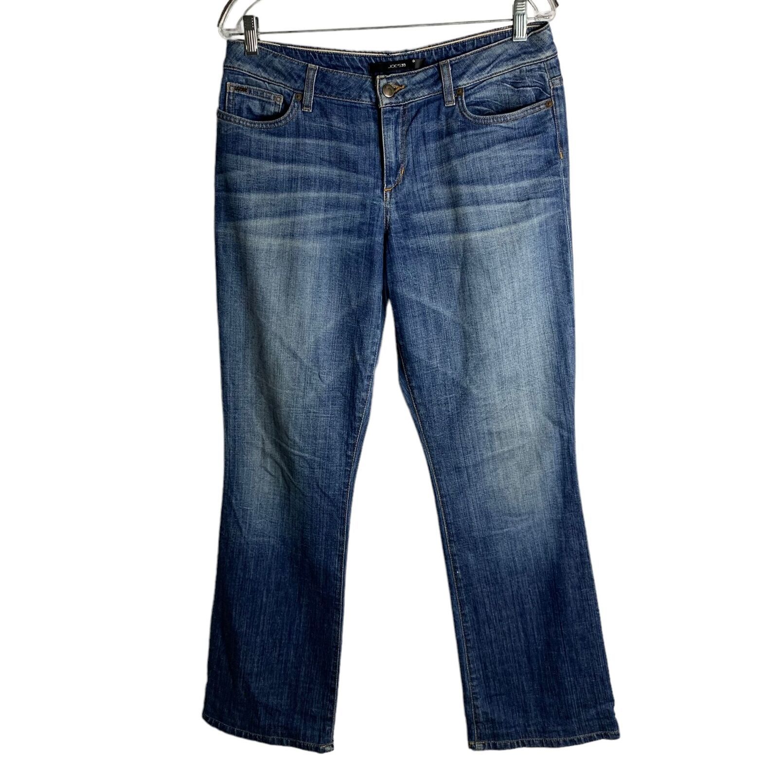 Joes Straight Leg Denim Jeans 32 Med Wash Honey Whiskered 5 Pocket Button Zip - $37.13